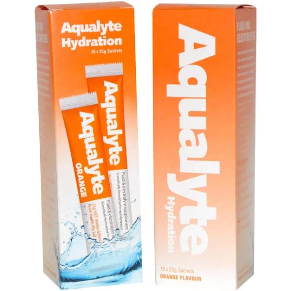 Aqualyte Hydration Drink 10 x 25g Sachets Orange