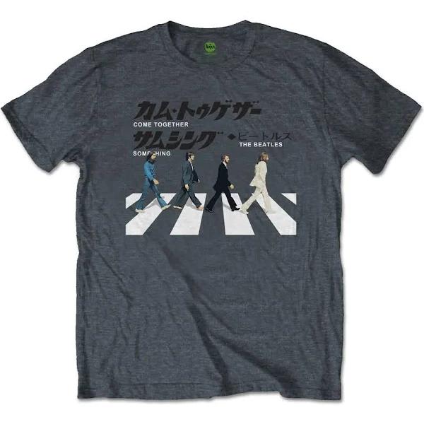 The Beatles - Abbey Road Japanese Unisex Large T-Shirt - Grey