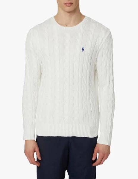 Polo Ralph Lauren Cable-knit cotton sweater Men White