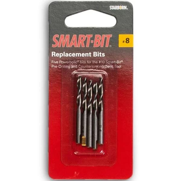 Starborn No.8 Smart-Bit Trim Head Drill Replacement Bits - 5 Pack