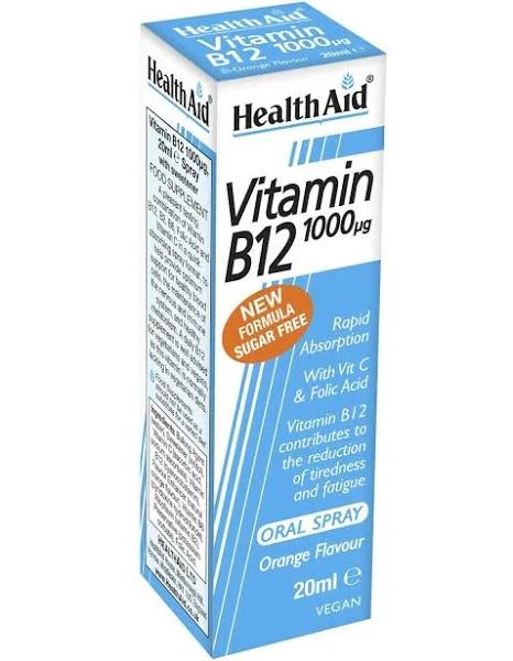 Health Aid, Vitamin B12 1000g Spray - 20 ml