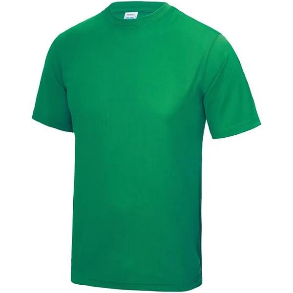 Just Cool Mens Performance Plain T-Shirt Kelly Green T-Shirt