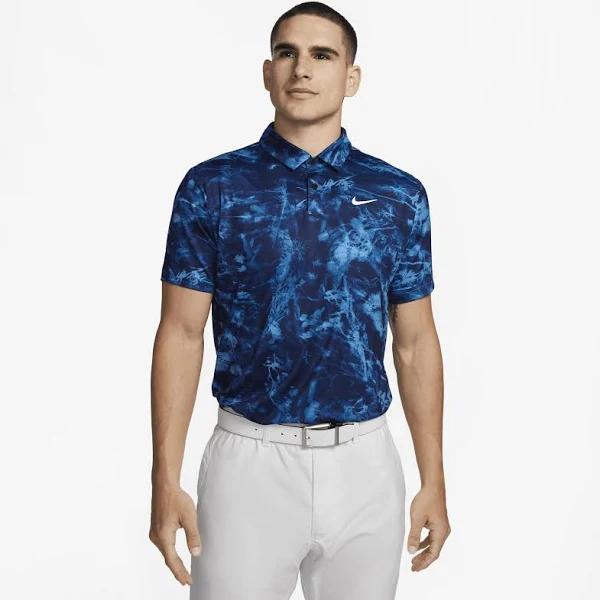 Nike Dri-FIT Tour Men's Golf Polo - 50% Recycled Polyester - Blue