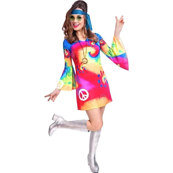 Free Spirit Hippie Woman Adult Costume 10-12