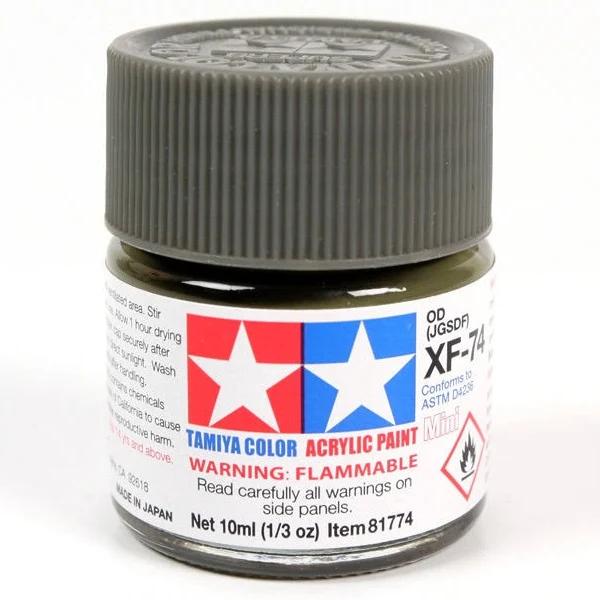 Tamiya Acrylic Paint XF-74 Olive Drab (JGSDF) 10ml