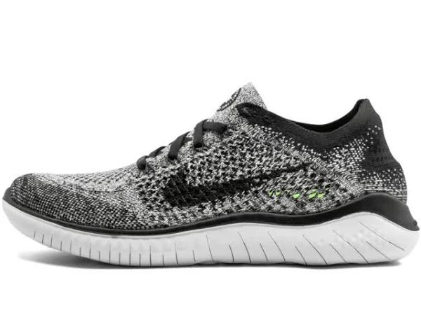 Nike Free Rn Flyknit 2018 'White Black' Sneakers | Women's Size 12