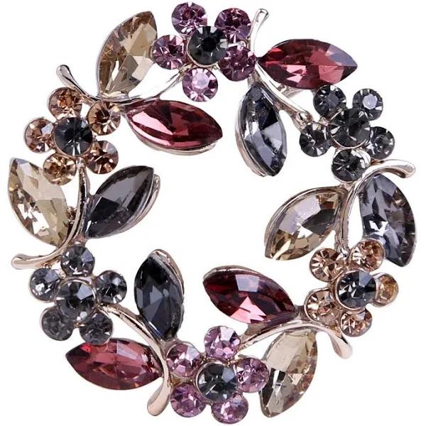 CUFTS Colours Crystal Brooch Pins Rhinestone Brooches Jewelry Women Girls