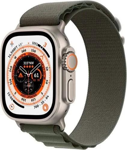 Apple Watch Ultra GPS + Cellular 49mm Titanium With Green Alpine Loop A2622