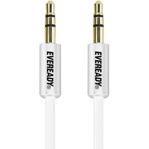 Eveready Cable Audio (AUX) Cable 3.5mm Jack 1.5 Metre White