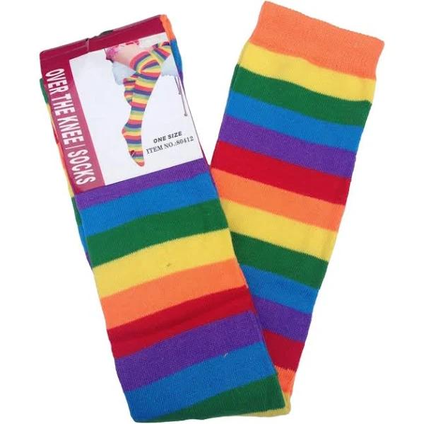 BR 10x Over The Knee Socks Plain Striped High Thigh Ladies Long Stocking Bulk Price