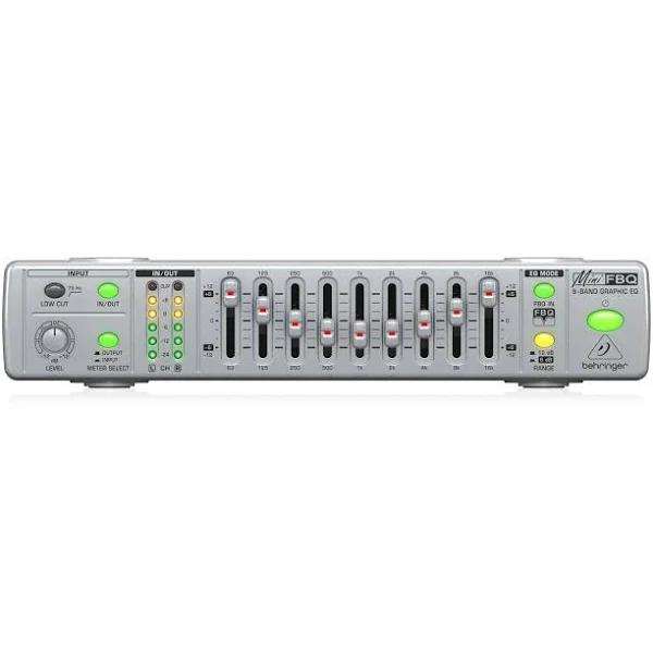 Behringer FBQ800 MINIFBQ Ultra Compact 9 Band Graphic Equalizer