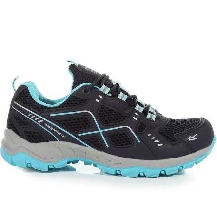 Womens Regatta Vendeavour Waterproof Walking Shoes - Blue