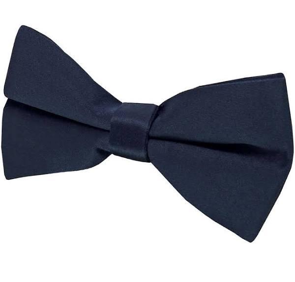 Dobell Mens Navy Bow Tie (Pre-Tied & Self-Tie) Navy Blue One Size