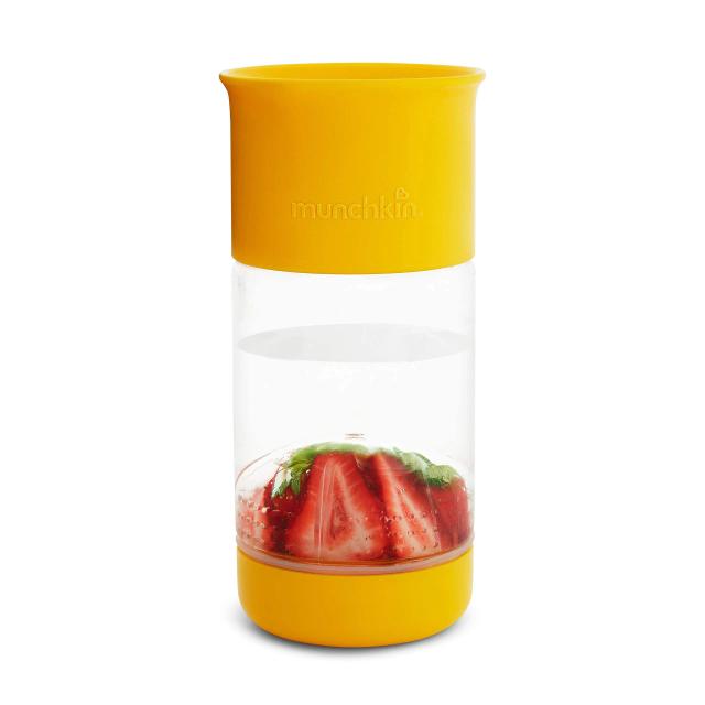 Munchkin Miracle 360 Fruit Infuser Sippy Cup, 410mL, Yellow | Feeding