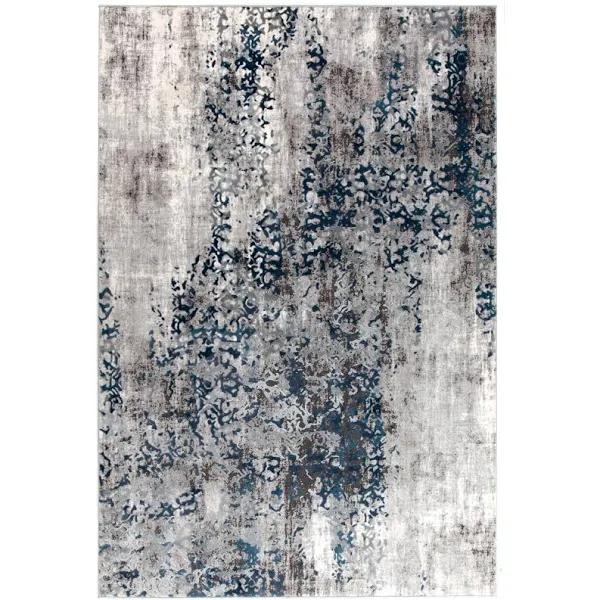 Kendra Casper Distressed Modern Blue Grey White Rug - 230X160CM