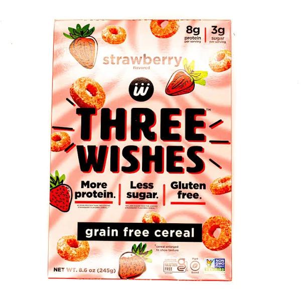 Three Wishes, Grain Free Cereal, Strawberry, 8.6 oz (245 g)