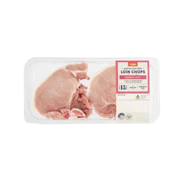 Coles Pork Loin Chops Lightly Marinated (450 g)