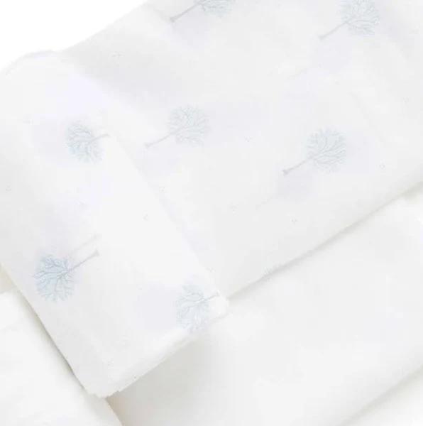 Purebaby Muslin Wrap 2 Pack - Pale Blue Tree