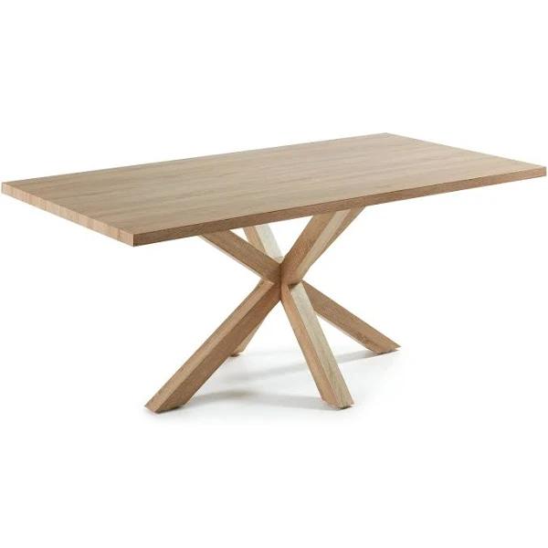 Bromley Engineered Wood & Steel Dining Table, 200cm, Natural