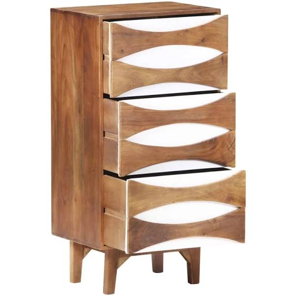 vidaXL Chest of Drawers 43.5x35x90 cm Solid Acacia Wood