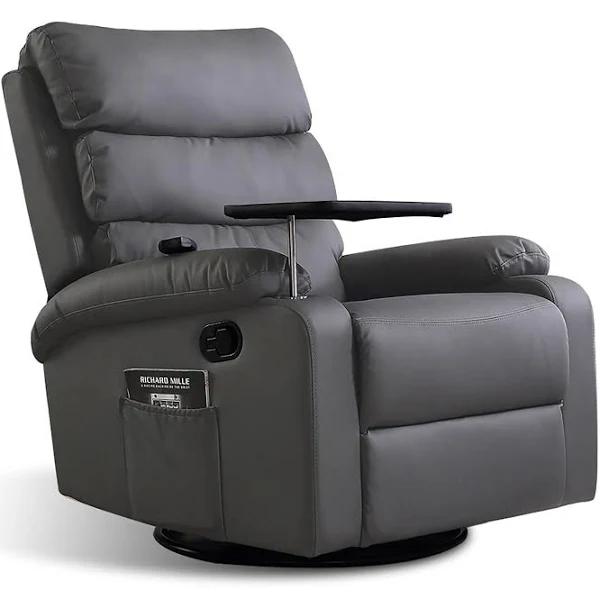 Levede Massage Chair Recliner Chairs Heated Lounge Sofa Armchair 360 Swivel Grey