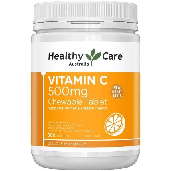 Healthy Care Vitamin C 500mg Chewable (500 Tablets)