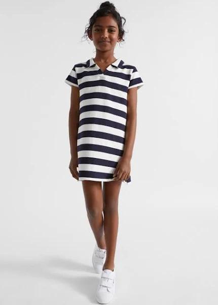 Seed Heritage Core Rugby Dress in Midnight Stripe Blue 5