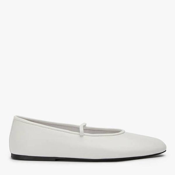 Tony Bianco Martinez White Nappa Flats - Size 11 Casual Flat