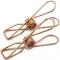 Small & Large Rose Gold Stainless Steel Pegs (40 Pack)