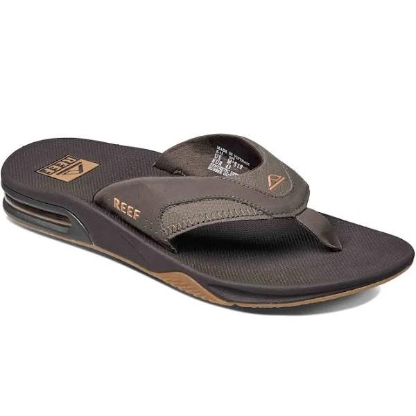 Reef Fanning Flip Flops - Brown & Gum