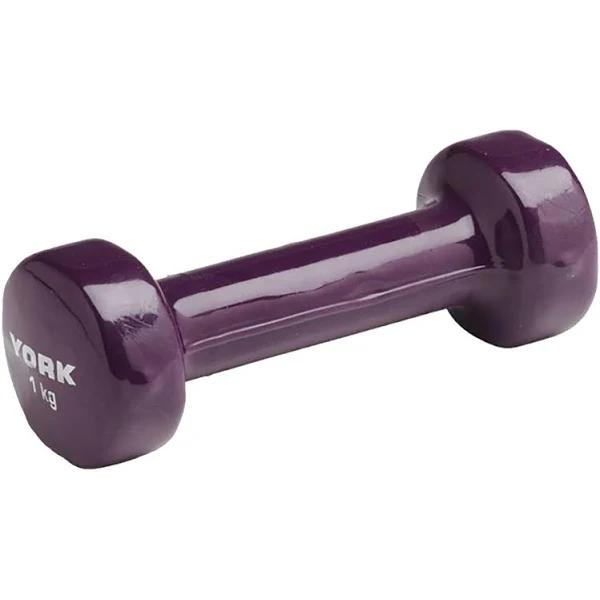 York 1kg PVC Dipped Dumbbell