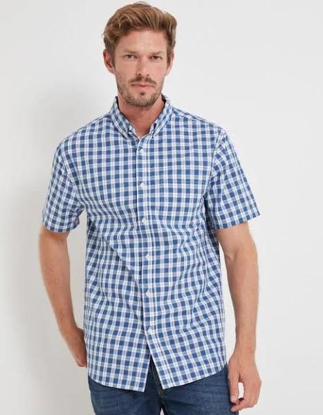 Rivers - Mens Tops - Short Sleeve Cotton Check Shirt