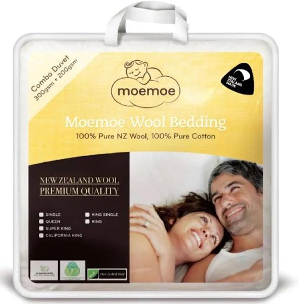 Moemoe 100% New Zealand Wool Combo Duvet Inner - 200+300gsm Queen