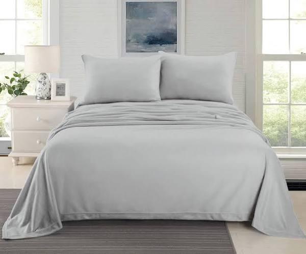 Ramesses Cashmere Touch Flannelette Sheet Set, King Single, Grey