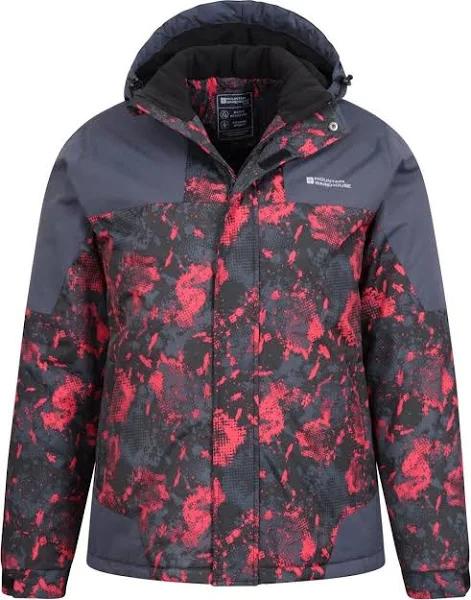 Mountain Warehouse Mens Shadow II Printed Ski Jacket Dark Grey 3XL