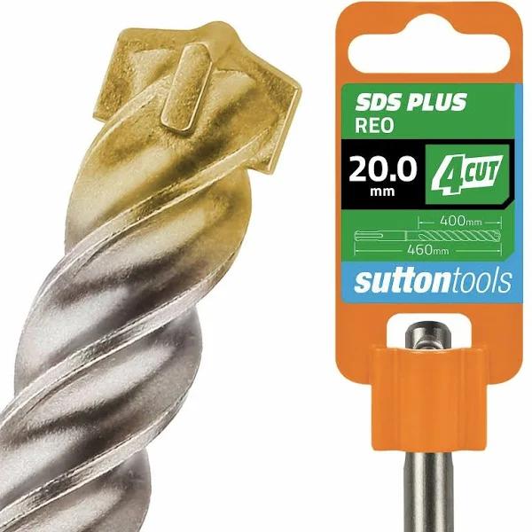 Sutton Tools 20.0 x 460mm 4 Cut SDS Plus Masonry Drill Bit