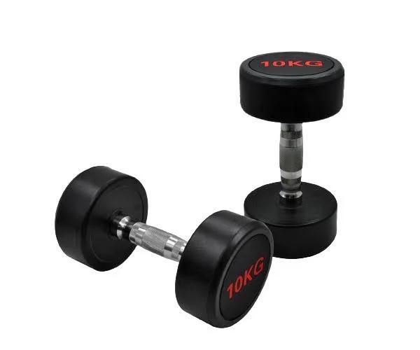 10kg x 2 - Rubber Coated Dumbbell Hand Weight - Rubber Dumbbell - AfterPay & zipPay Available