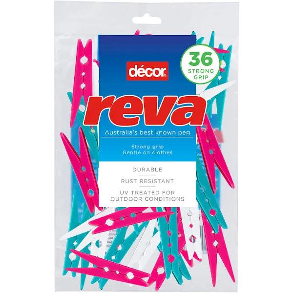 Reva Plastic Clothes Pegs 36 Pack