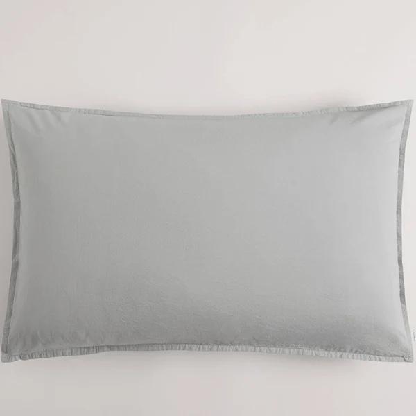 Country Road Brae Australian Standard Pillowcase Pair Grey | 100% Cotton