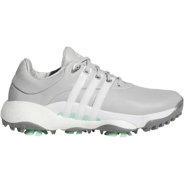 Adidas Tour360 22 Ladies Golf Shoes - Grey Two/White/Pulse Mint - Size: 7 M