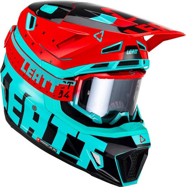 Leatt Moto 7.5 V23 Helmet Kit - Teal/Red/Black - 2XL