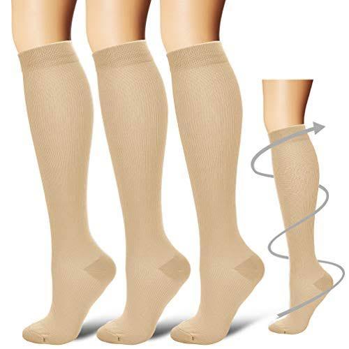 Laite Hebe Compression Socks,(3 Pairs) Compression Sock Women & Men - Best Running, Athletic Sports, Crossfit, Flight Travel