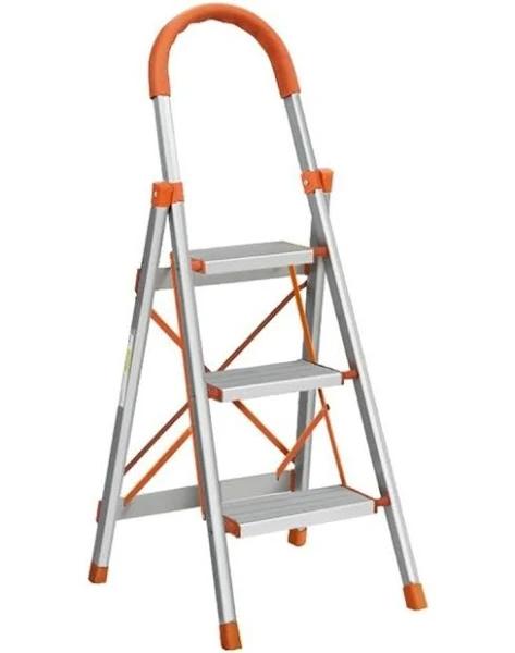 Giantz 3 Step Ladder Multi Purpose Folding Aluminium Light Weight Non Slip Platform