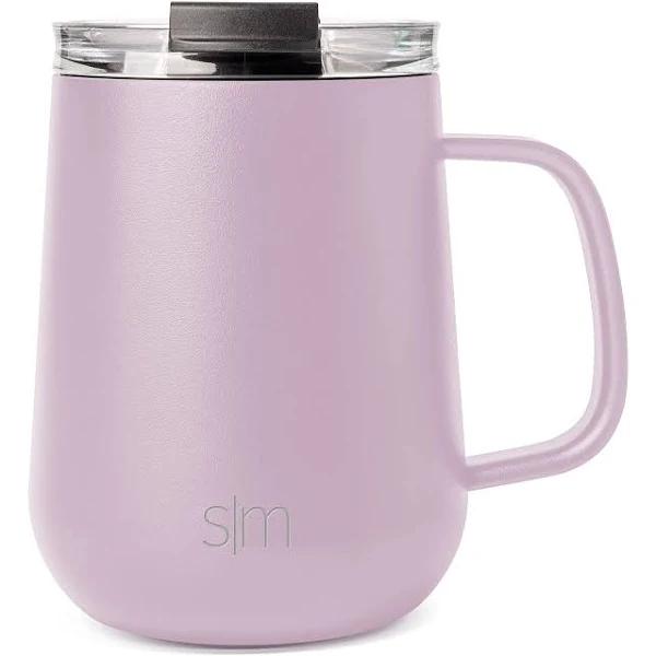 Simple Modern Travel Coffee Mug with Lid and Handle | Reusable Insulated Stainless Steel Coffee Tumbler Tea Cup | Gifts For Women Men Him Her |