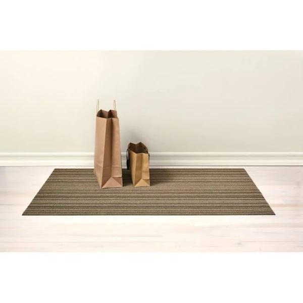 Chilewich Doormat - Skinny Stripe - Mushroom Big Mat 91x152cm