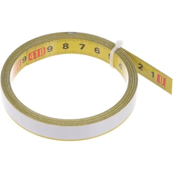 Adhesive Tape Measure 400cm Metric Right to Left Steel Sticky Ruler, Yellow | Harfington