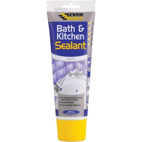 Everbuild Easi-squeeze Bath & Kitchen Sealant White 200ml