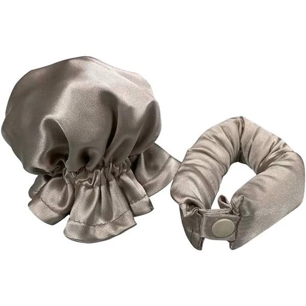 Heatless Hair Curler Bun Bons Hair Rollers with Cap - Beige