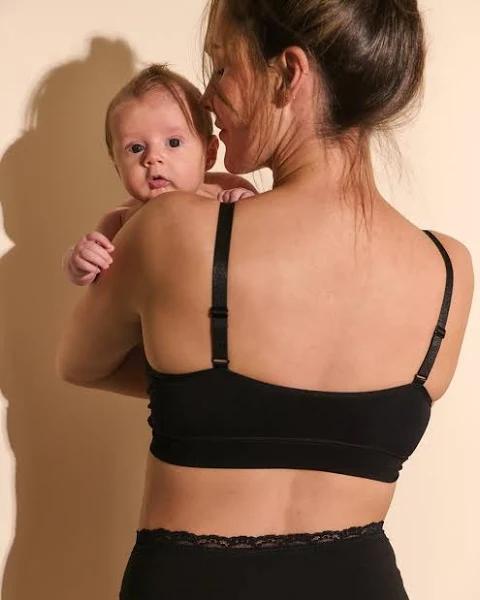 Ripe Maternity | Seamless Nursing Bralette - Black / M