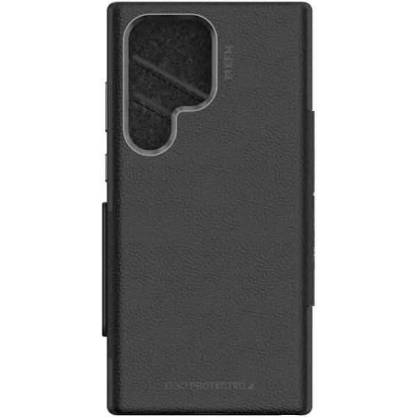 EFM Monaco Wallet Case Armour For Samsung Galaxy S23 Ultra Black/Space Grey